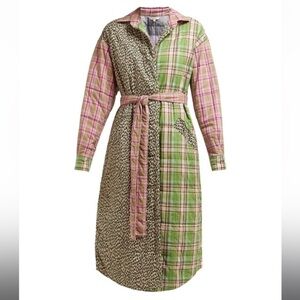 Natasha Zinko- Padded Cotton Multicolored Patchwork Coat